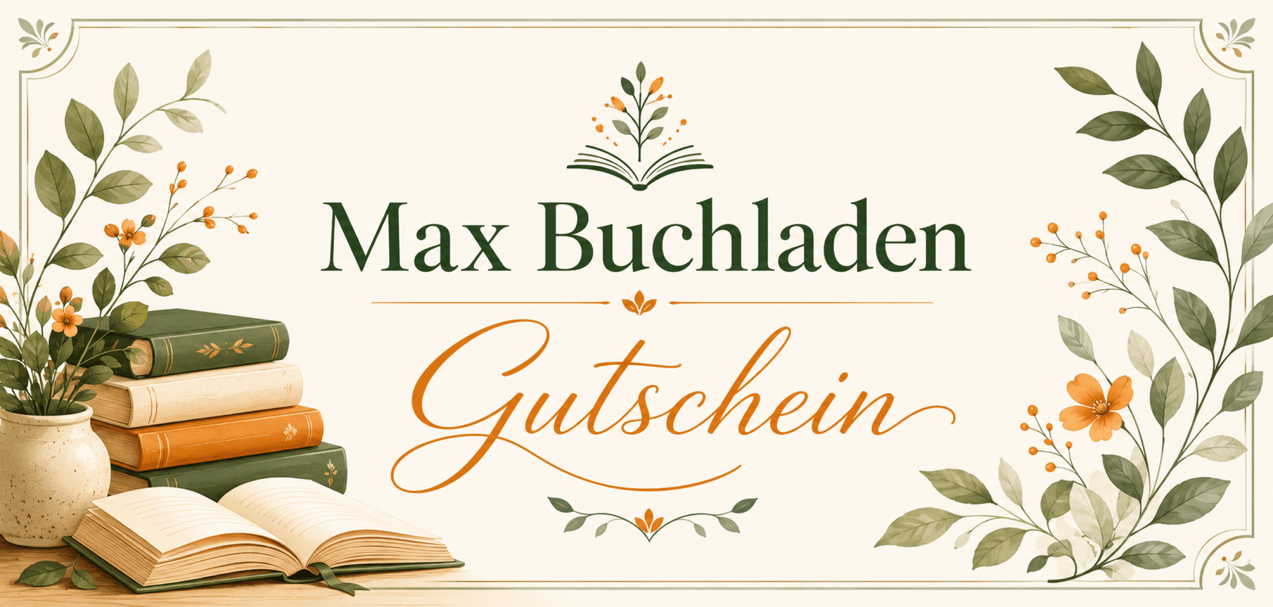 Gutschein-Design: Max's Buchladen